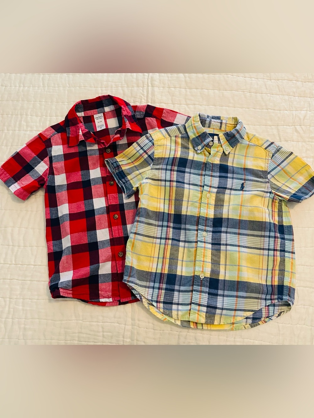 Ralph Lauren and Carter’s Boys' Short-Sleeve Button-Down Shirts